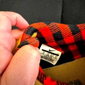 Nike Court Low Borough Wheat Tan suede red plaid shoes MENS Size 13 gently used